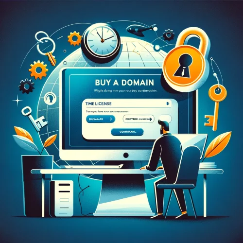 Does Squarespace Own My Domain - Man purchasing a domain online.