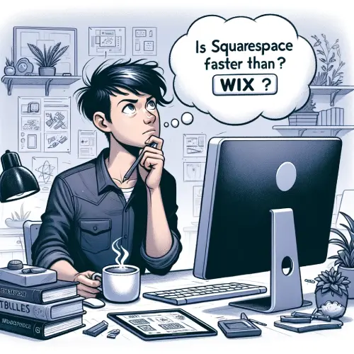 Is Squarespace Faster Than Wix - a website owner contemplating whether Squarespace is faster than Wix