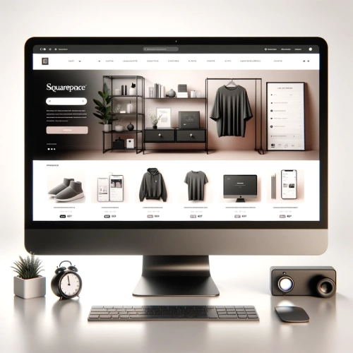 Squarespace E-commerce Customization  -  a fashion website design displayed on a desktop screen
