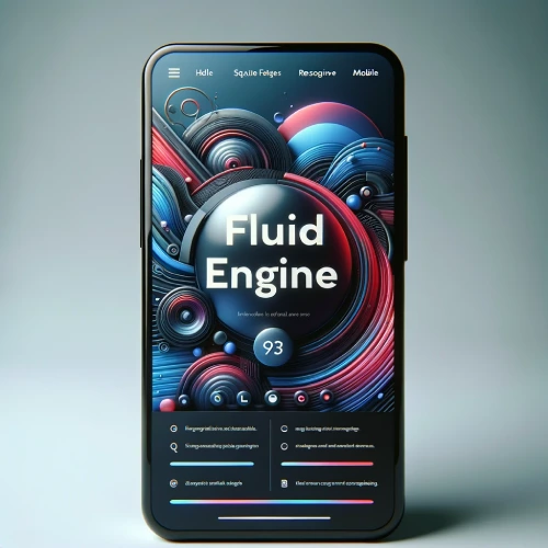 Squarespace Fluid Engine Mobile - smartphone displaying the words Fluid Engine