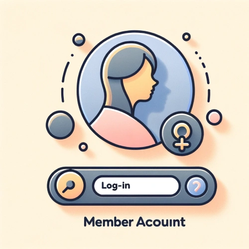  Squarespace Member Area - female member account with login button 
