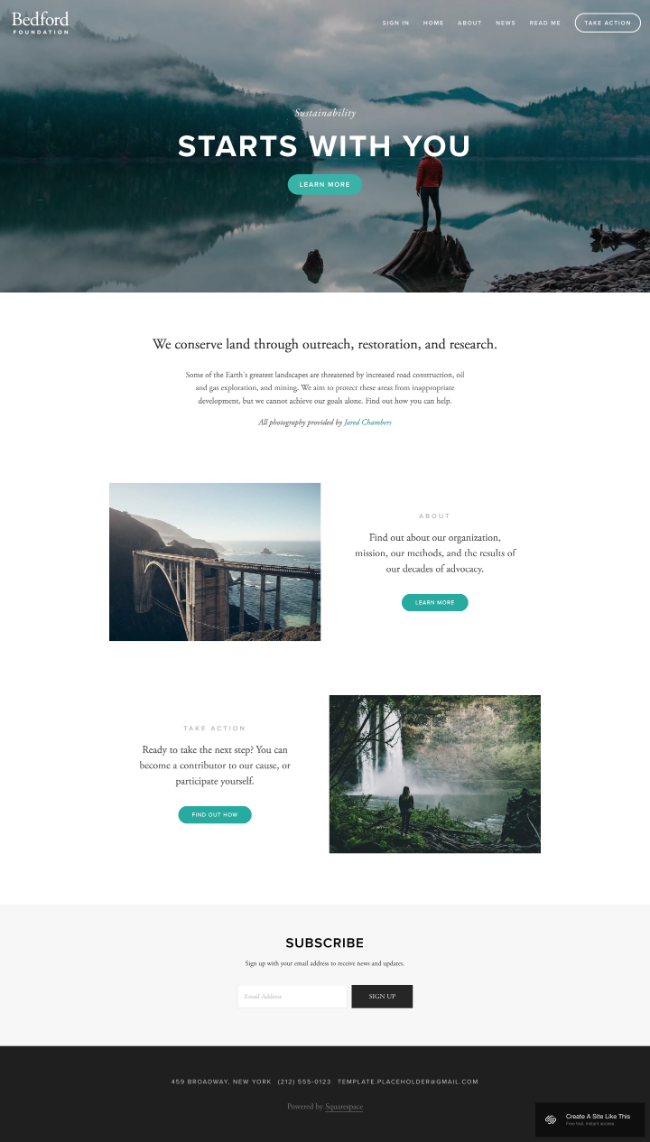 bedford demo squarespace