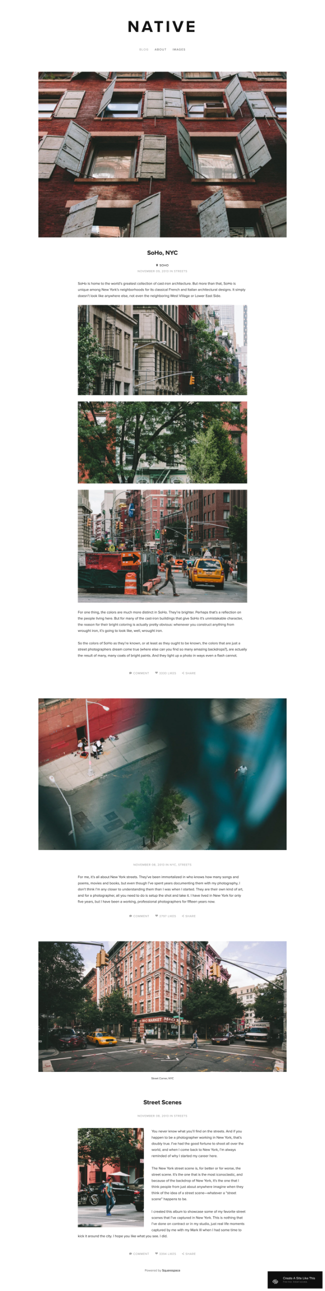 native squarespace demo
